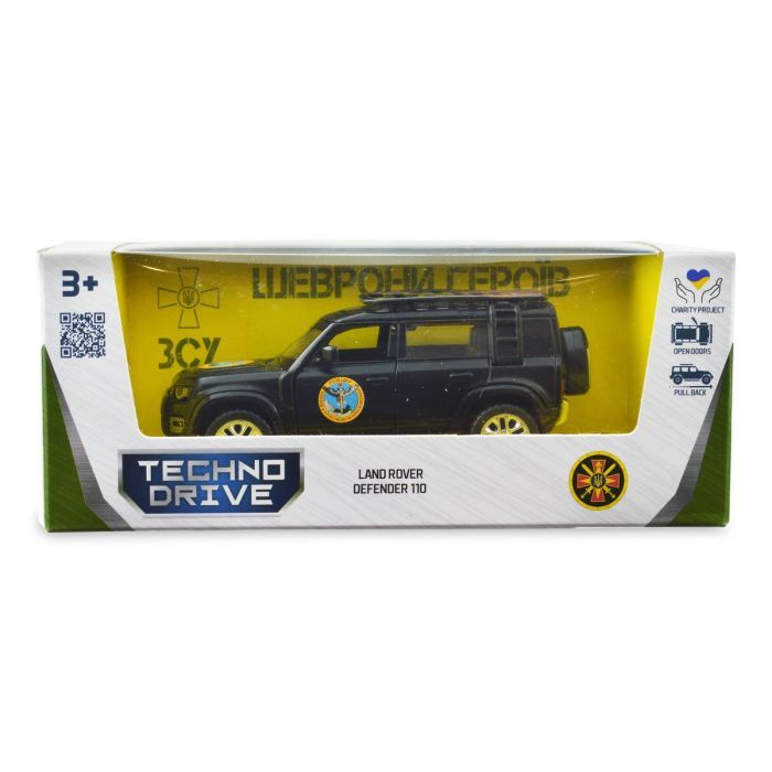 Машина TechnoDrive Автомодель серії Шеврони Героїв - Land Rover Defender 110 - ГУР МО (250364M) зображення 6