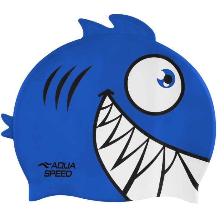 Шапка для плавания Aqua Speed Zoo Pirana 246-01 9696 синій Діт OSFM (5908217696960)