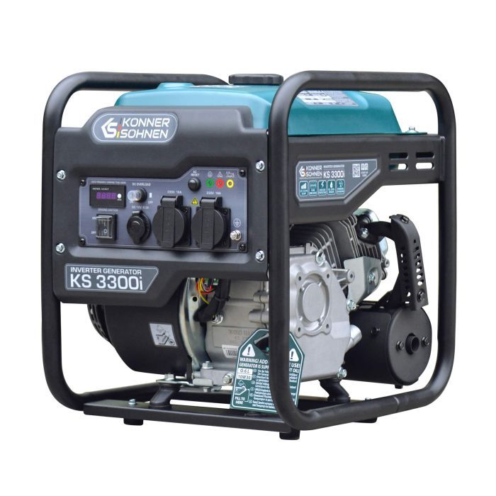 Генератор Konner&Sohnen инверторный KS 3300i, 230В, 3.3kW, ручной запуск, 25.5кг (KS3300I)