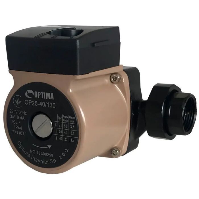 Циркуляционный насос Optima OP25-40-130, G 1 1/4", 10 бар, 130мм, 71Вт, 230В (8365) изображение 5