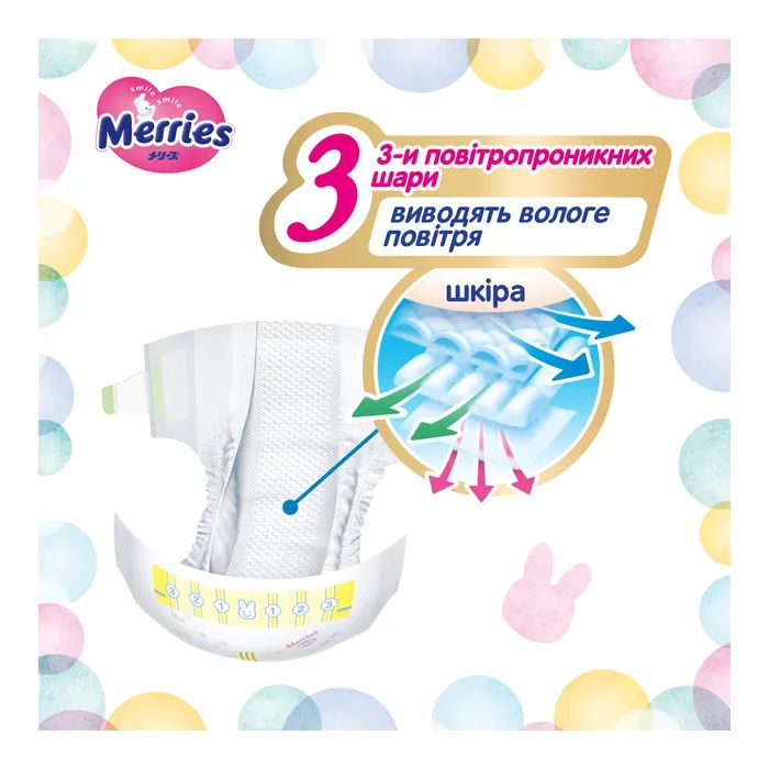 Подгузники Merries Ultra Jumbo L 9-14 кг 60 шт (4901301423269) изображение 6