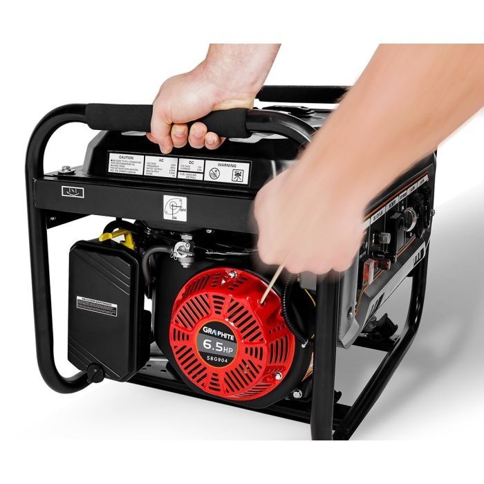 Генератор Graphite 230V (1 фаза), 2/2.2kW, ручний старт, AVR, 40кг (58G904) зображення 3