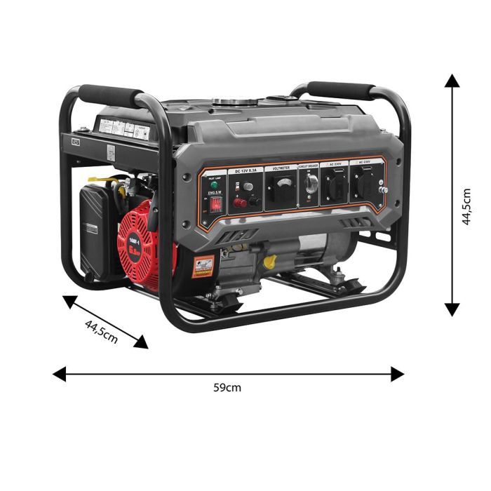 Генератор Graphite 230V (1 фаза), 2/2.2kW, ручний старт, AVR, 40кг (58G904) зображення 5