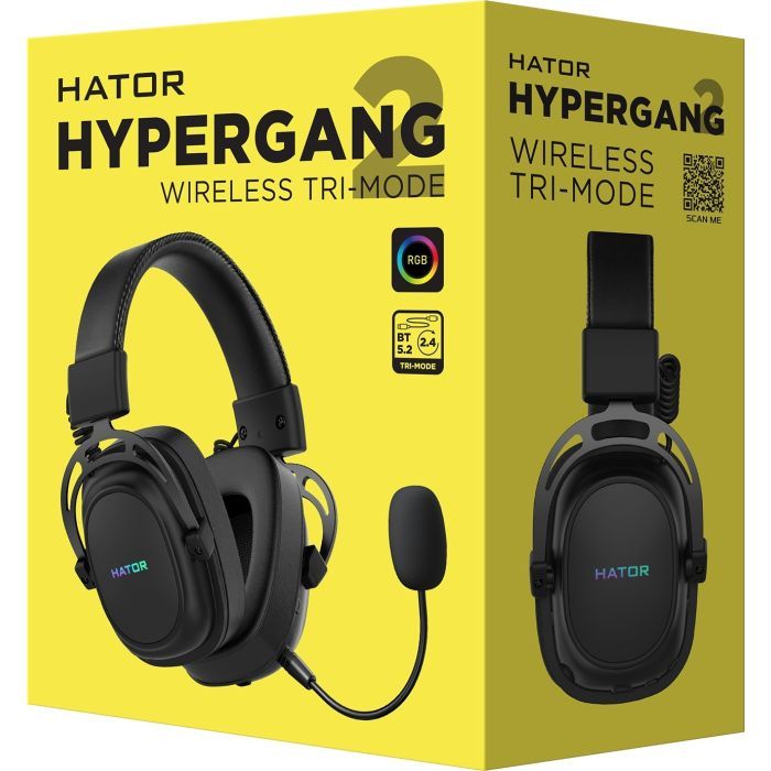 Наушники Hator Hypergang 2 Wireless Tri-Mode Black (HTA-950) изображение 5