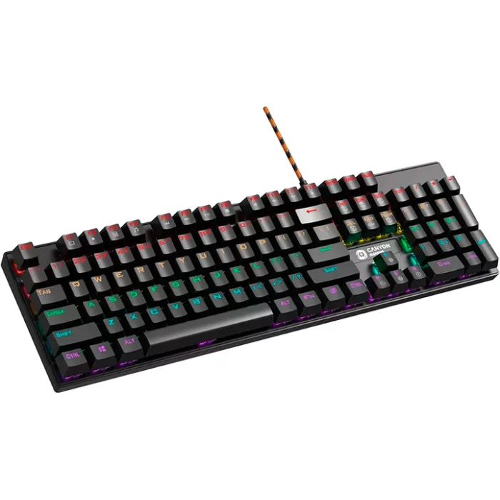 Клавиатура Canyon Deimos GK-4 Rainbow LED USB UA Black (CND-SKB4-US) изображение 2