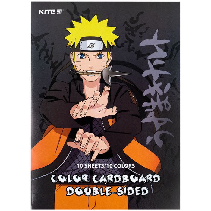 Цветной картон Kite А4 двухсторонний Naruto 10 листов (NR24-255)