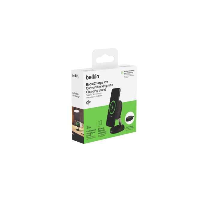 Зарядний пристрій Belkin 15W Magnetic Stand Qi2 black (WIA008BTBK) зображення 12