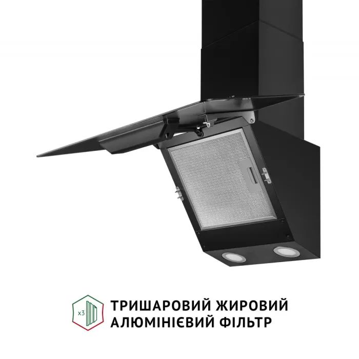 Витяжка кухонна Perfelli VICCO 6HSR NERO зображення 5