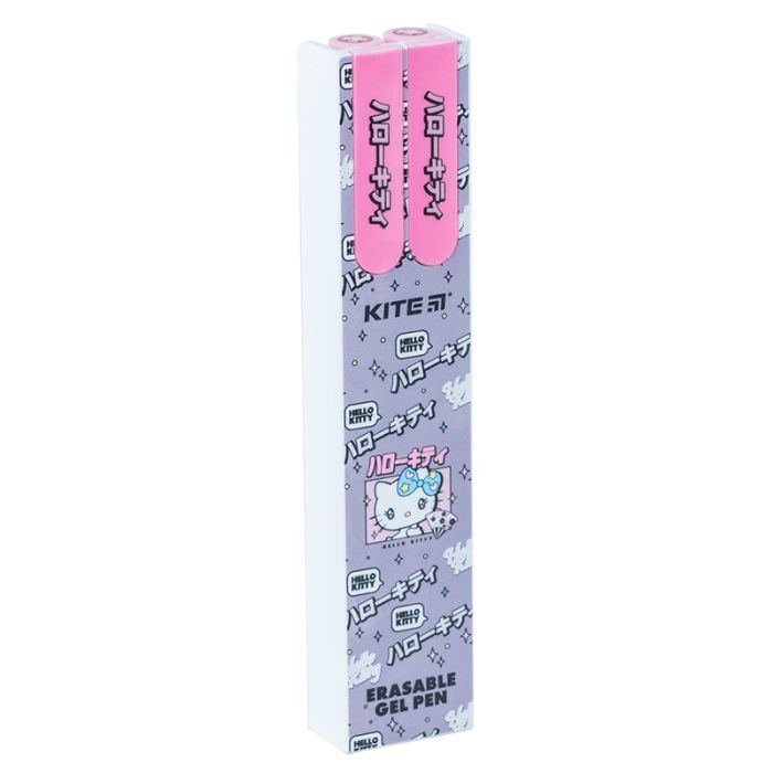 Ручка гелева Kite пиши-стирай Hello Kitty синя, 2 шт у пеналі (HK24-069-2)