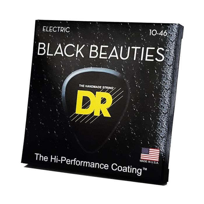 Струны для гитары DR Strings Black Beauties Electric - Medium (10-46) (BKE-10) изображение 2