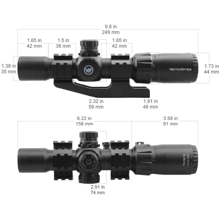Оптичний приціл Vector Optics Mustang GenII 1-4X30 (30 мм) Illum. SFP (SCOC-29) зображення 11
