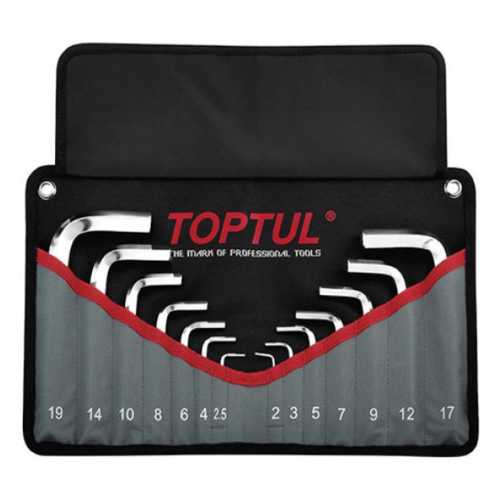 Ключ Toptul шестигранный Г-обр. 2-19мм 14шт. в чехле (GPAQ1401)