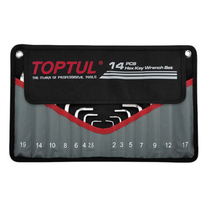 Ключ Toptul шестигранный Г-обр. 2-19мм 14шт. в чехле (GPAQ1401) изображение 2