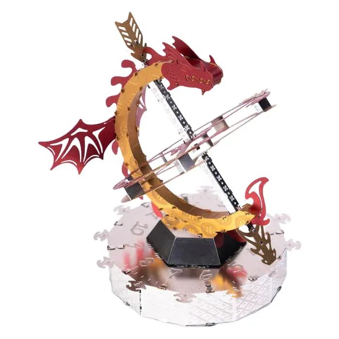 Конструктор Metal Time Коллекционная модель Sun Chaser Dragon Stand Clock Солнечные часы (MT025) изображение 2