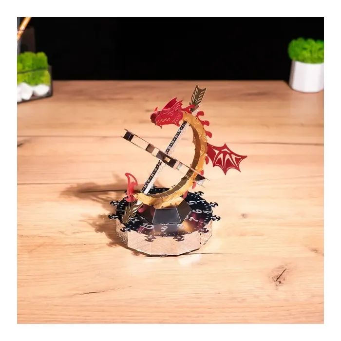 Конструктор Metal Time Коллекционная модель Sun Chaser Dragon Stand Clock Солнечные часы (MT025) изображение 7