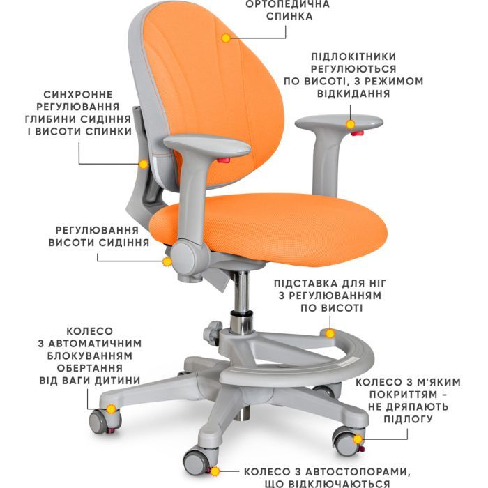 Дитяче крісло Evo-kids Mio OR (Y-407 OR) зображення 2
