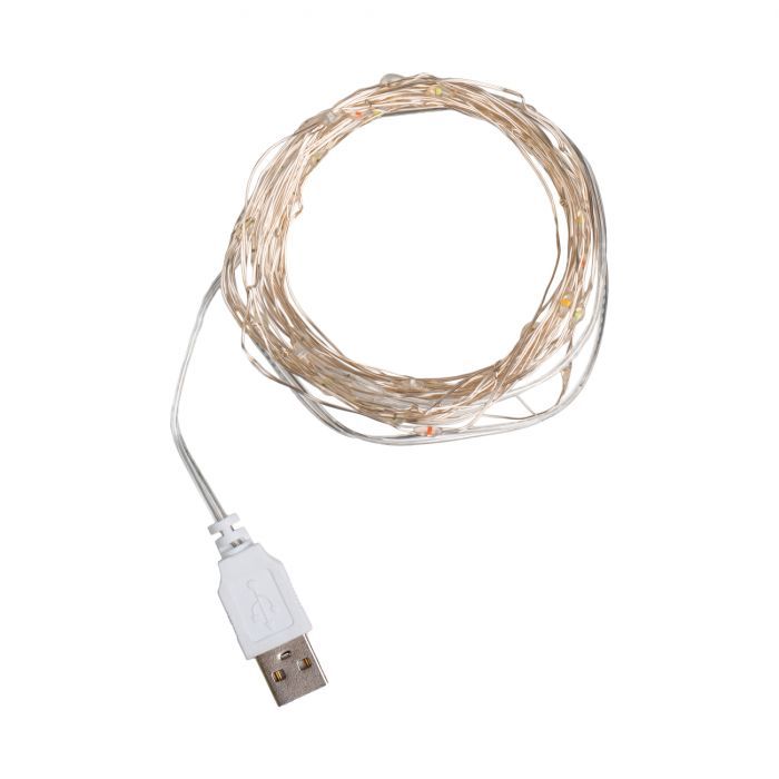 Гірлянда YES! Fun Нитка на мідному дроті 50 LED Різнокольорова 5 м Статична USB (975039) зображення 2