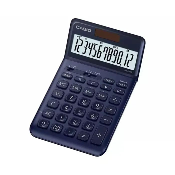 Калькулятор Casio JW-200SC-NY-W-EP, темно-синий (CALC-CAS-JW-200SC-NY)