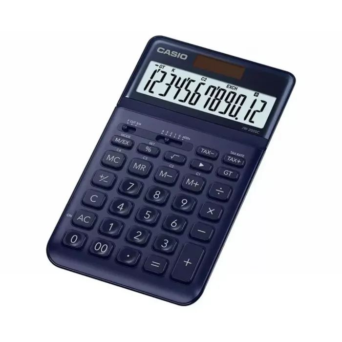 Калькулятор Casio JW-200SC-NY-W-EP, темно-синий (CALC-CAS-JW-200SC-NY) изображение 2