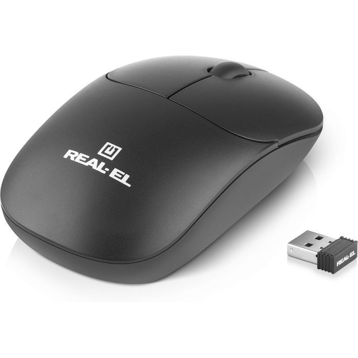 Мишка REAL-EL RM-313W Wireless Black (EL123200042) зображення 2