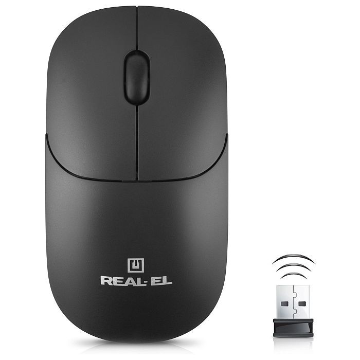 Мишка REAL-EL RM-313W Wireless Black (EL123200042) зображення 6