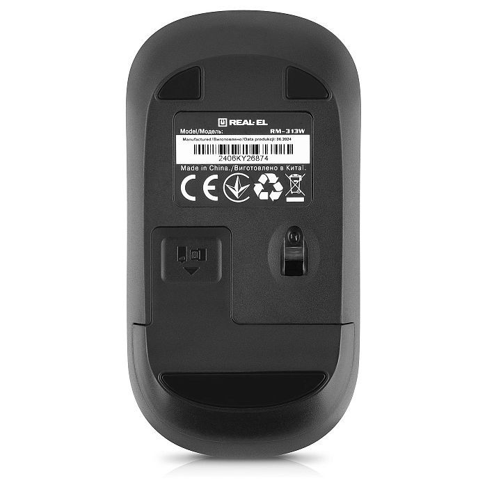 Мишка REAL-EL RM-313W Wireless Black (EL123200042) зображення 9