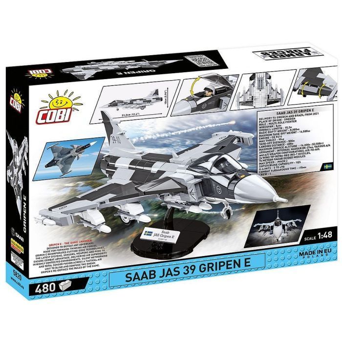 Конструктор Cobi Самолет SAAB JAS 39 Gripen E, 480 деталей (COBI-5820) изображение 4