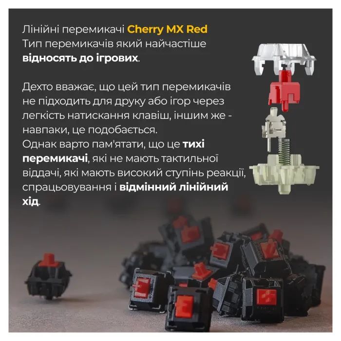 Клавиатура Ducky One 3 SF Cherry MX Red RGB UA USB Black (DKON2167ST-RUAPXCLAWSC1) изображение 5