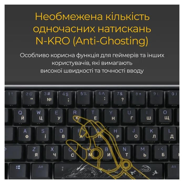 Клавиатура Ducky One 3 SF Cherry MX Red RGB UA USB Black (DKON2167ST-RUAPXCLAWSC1) изображение 9