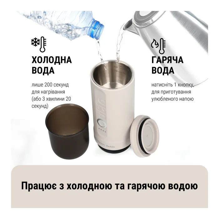 Кавоварка кемпінгова Buydeem Outin X Oat White (OTEM-01-OW) зображення 4