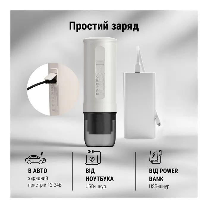 Кавоварка кемпінгова Buydeem Outin X Oat White (OTEM-01-OW) зображення 5