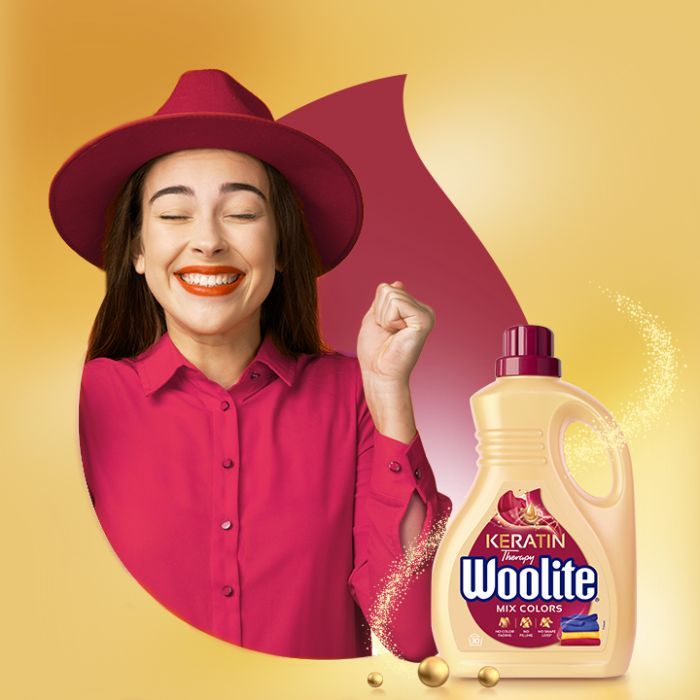 Гель для стирки Woolite Для цветных тканей С кератином 3.6 л (5900627090512) изображение 2