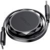Дата кабель USB-C to USB-C 0.8m 60W dual retraction C13-03 Black Acefast (6974316280132) зображення 2