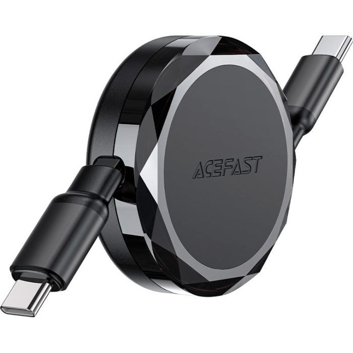 Дата кабель USB-C to USB-C 0.8m 60W dual retraction C13-03 Black Acefast (6974316280132) зображення 4