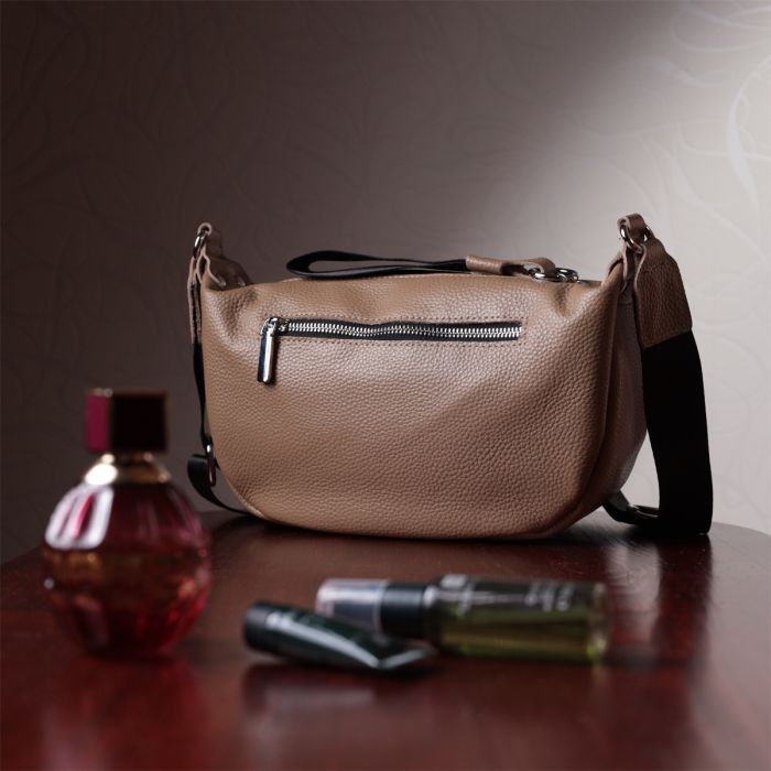 Сумка Vintage Из натуральной кожи Бежевая (22618) изображение 12