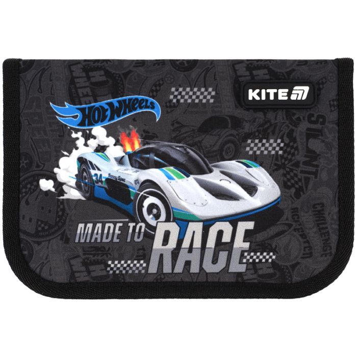 Пенал Kite 621 Hot Wheels, 1 відділення, 1 відворот (HW25-621) изображение 3
