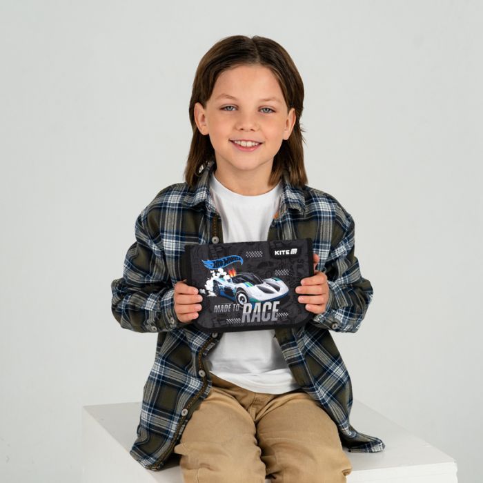 Пенал Kite 621 Hot Wheels, 1 відділення, 1 відворот (HW25-621) изображение 7