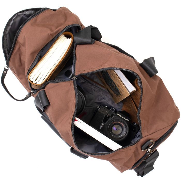 Сумка Vintage Спортивная текстильная Малиновая (20642) изображение 3