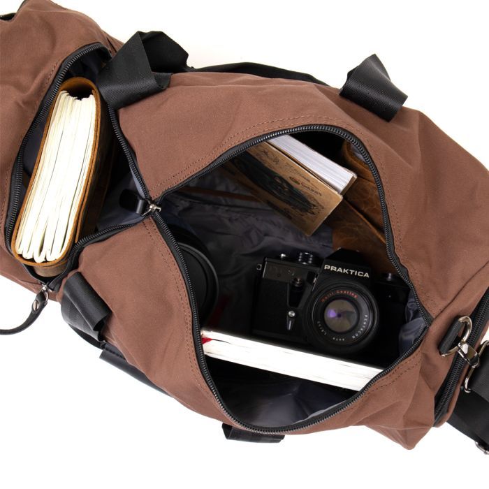 Сумка Vintage Спортивная текстильная Малиновая (20642) изображение 7