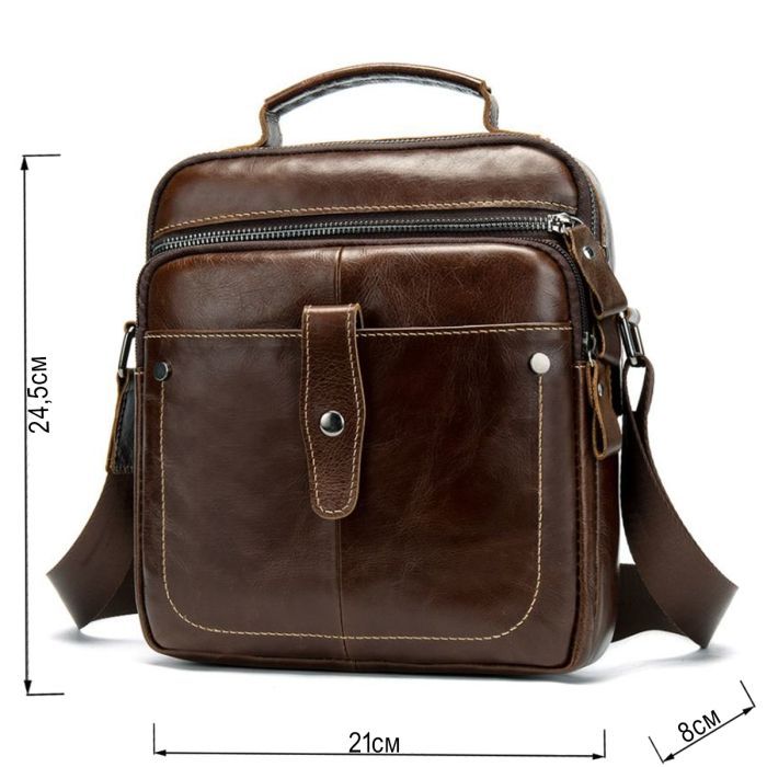 Сумка Vintage Коричнева (14700) зображення 3