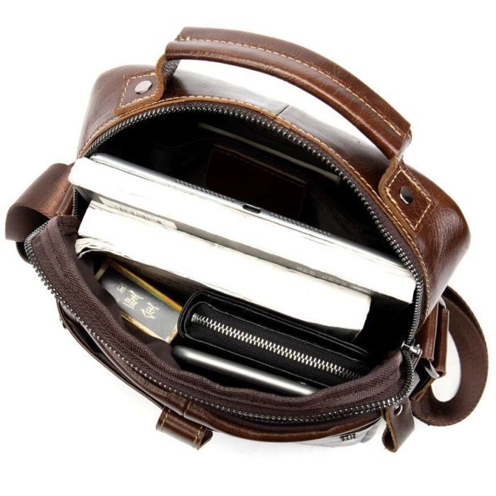 Сумка Vintage Коричнева (14700) зображення 8