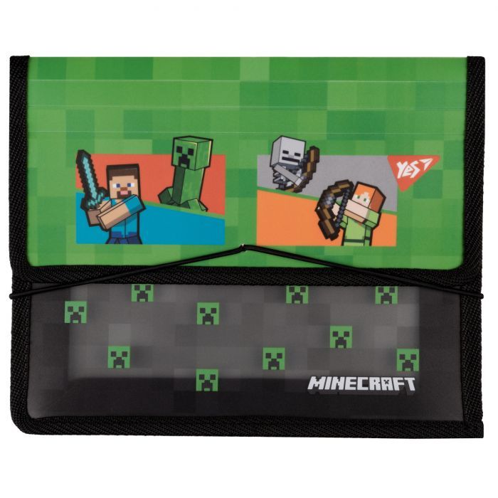 Папка для тетрадей Yes В5 на резинке пластиковая Minecraft Heroes (492207)