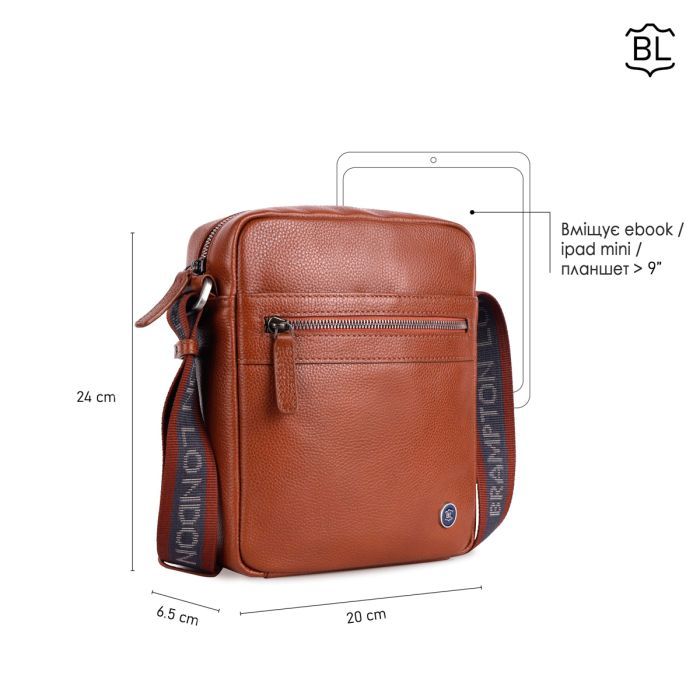 Сумка Brampton London Crossflow Tan (64405 TAN) изображение 10