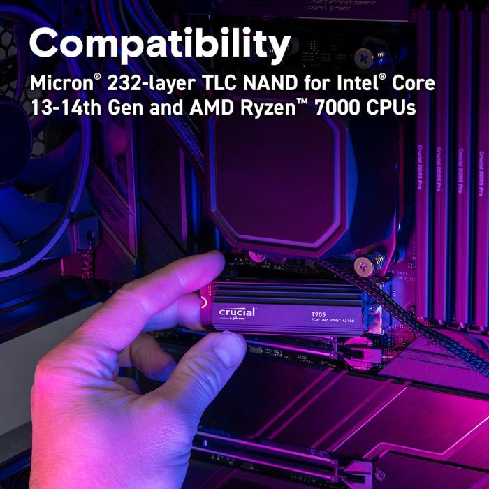 Накопитель SSD M.2 2280 2TB T705 with Heatsink Micron (CT2000T705SSD5) изображение 6