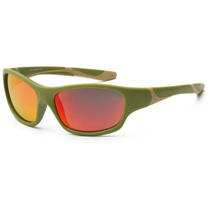 Детские солнцезащитные очки Koolsun Sport, 6-12 років, хакі (KS-SPOLBR006)