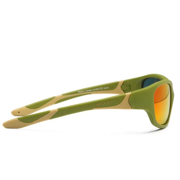 Детские солнцезащитные очки Koolsun Sport, 6-12 років, хакі (KS-SPOLBR006) изображение 2