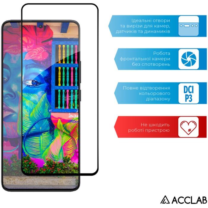 Стекло защитное ACCLAB Full Glue Xiaomi Redmi Note 13 Pro Plus 5G Black (1283126583827) изображение 5