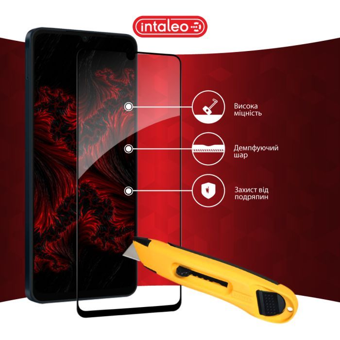 Стекло защитное Intaleo Full Glue Samsung A06 Black (1283126598708) изображение 5