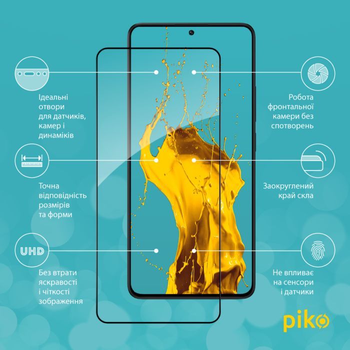 Скло захисне Piko Full Glue Xiaomi Poco X6 Pro Black (1283126588754) зображення 2