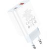 Зарядний пристрій HOCO C97A 1xUSB-C PD20W + 1xUSB QC3.0 White (6931474766076) зображення 3
